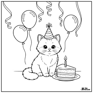 Free printable kitten coloring pages