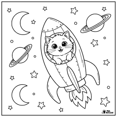 Free printable kitten coloring pages