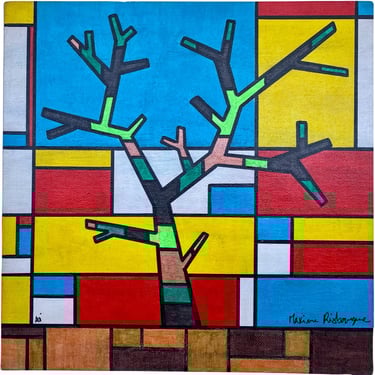 Toile tableau lampe Ligne couleurs maxime Risbourque