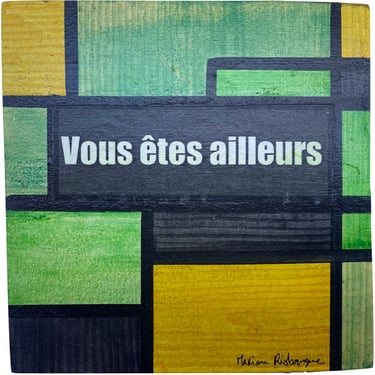 Toile tableau lampe Ligne couleurs maxime Risbourque