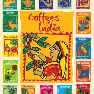 Varieties of coffee from India
