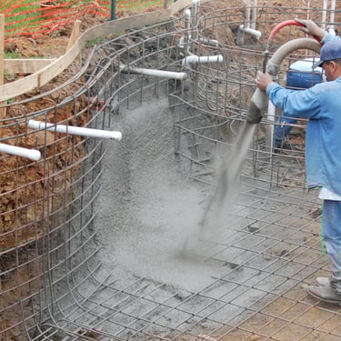 Revestimiento de piscina con gresite azul