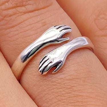 SILVER hug ring