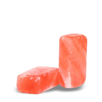 Square pink Himalayan bath salt slabs, natural handcrafted bath salt product.