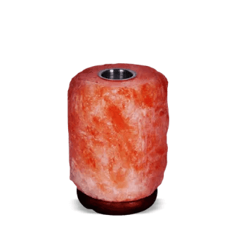 Himalayan pink salt candle holder cylindrical shape