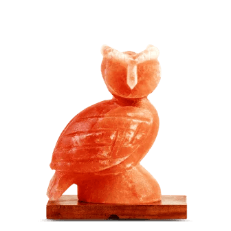 Pink salt lamp abstract carved shape inch