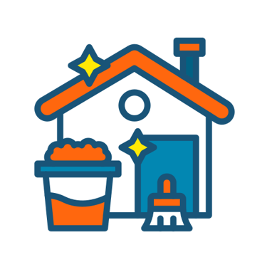 House with cleaning