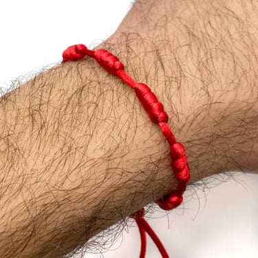 Pulseira da sorte Kabbalah com 7 nós, acessório de fé e positividade