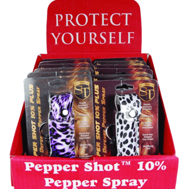 12 pack of pepper spray with counter display