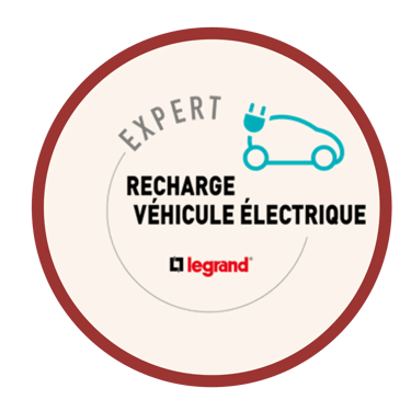Logo "Expert recharge véhicule électrique" Legrand