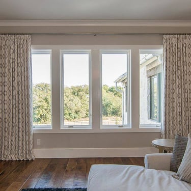 Custom Drapery French Pleated Decorative 2 widths each on decorative hardware