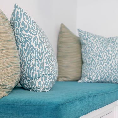 Custom Bench Cushion and Pillows