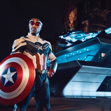 Captain America pictured at Avengers Campus inside Disney California Adventure® Park.