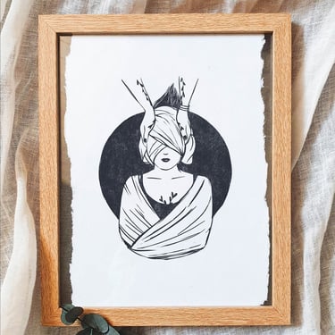 Illustration soin rebozo buste femme