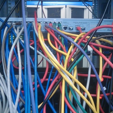 Logic Data Center before reorganization- Front 3com switches View