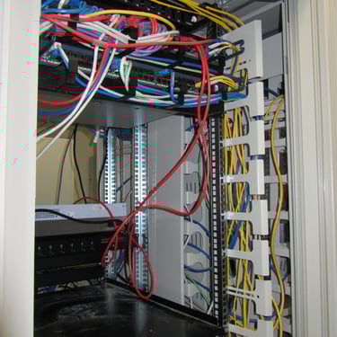 Logic Data Center before reorganization- Front side Cisco CITY switches View