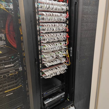 Viber Israel Server room - Front patch panels View