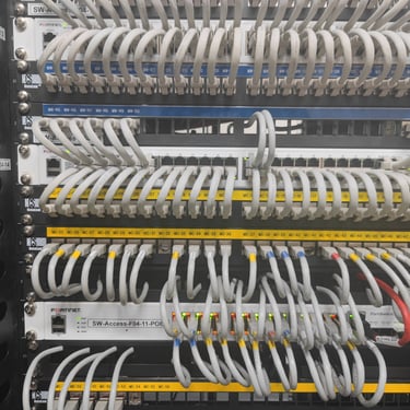 Tango.me Server Room - Front bottom Fortiswitches View