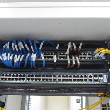 Logic Data Center After reorganization- Front Cisco CITY switches View