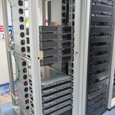 Logic Data Center after reorganization- Front HP and Cisco Servers View