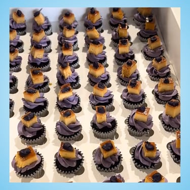 cakefully delish ube-flan cupcakes