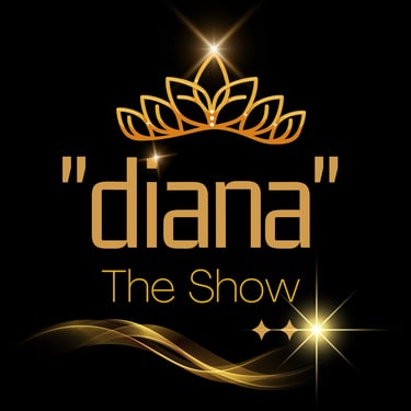a crown of diamonds represents "diana the show" logo