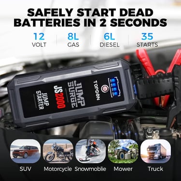 a car battery charger with a battery and a battery
