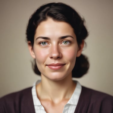 A modern office environment with several employees working at computer desks. The room is well-lit with natural light coming through a large window in the background. In the foreground, there is a desk with office supplies, a telephone, and a bouquet of white flowers. The workers are seated on blue office chairs and are focused on their computer screens.