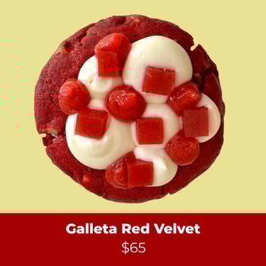 Galleta Red Velvet 65 pesos