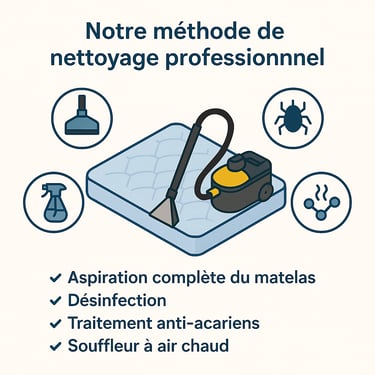 méthode professionnelle de nettoyage de matelas à Grenoble - SLJ solution
