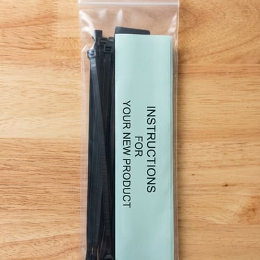 Plant Protector instructions UV resistant zip ties, buckle and instructions.