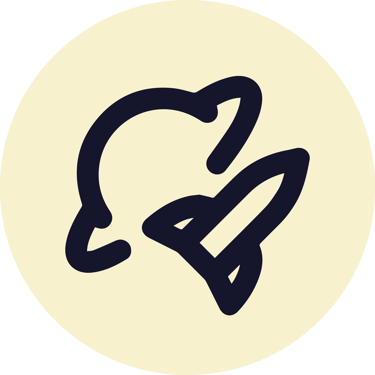 Logo de planète avec une fusée