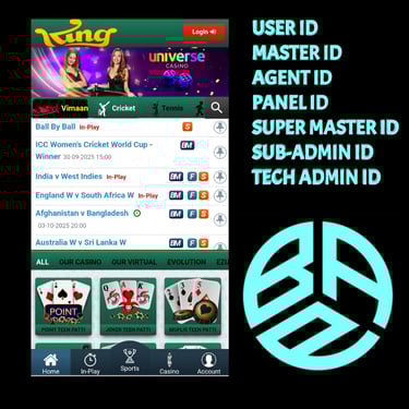 ONLINE CRICKET BETTING ID AVAILABLE DL MDL SMDL MASTER ID SUPER MASTER ID ADMIN ID AVAILABLE 