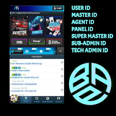 ONLINE CRICKET BETTING ID AVAILABLE DL MDL SMDL MASTER ID SUPER MASTER ID ADMIN ID AVAILABLE 