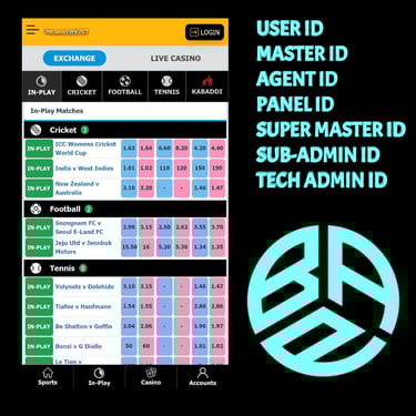 ONLINE CRICKET BETTING ID AVAILABLE DL MDL SMDL MASTER ID SUPER MASTER ID ADMIN ID AVAILABLE 