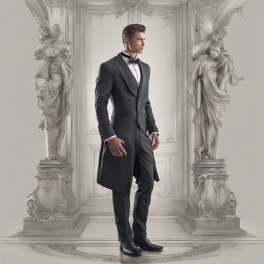 a man in a tuxedo suit and a tuxedo