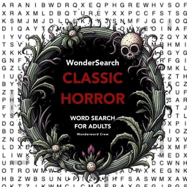 horror gothic dark word search