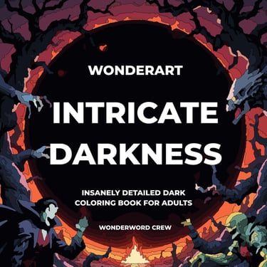 Intricate Darkness insanely detailed dark coloring book for adults