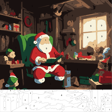 christmas color by number