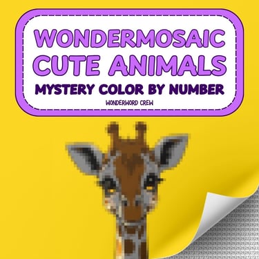 mystery mosaic color by number cute animals