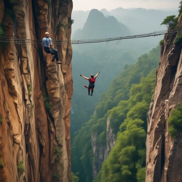 A boy enthusiastically pointing at a colorful science project.