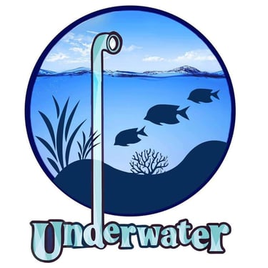 a fishponk under water with a the words under water