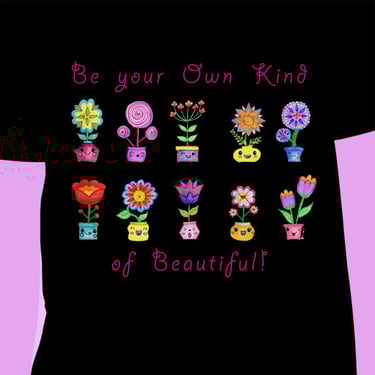 graphic-tees-women-with-beautiful-quote-and-cute-flower-for women-and-teen-girls-clothing