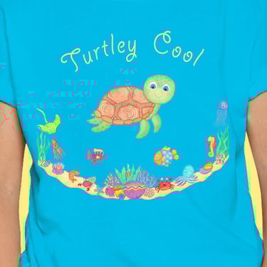 blue-colour-children-t-shirt-with-a-cute-turtle; blue-kids-t-shirts-with-cute-turtles-and-fish;