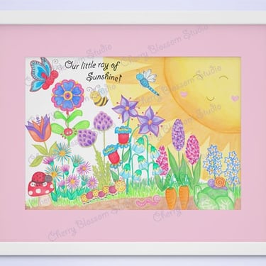 little-ray-of-sunshine-girls-bedroom-decor-for-baby-girl-gift; sunshine-art-work-for-nursery;