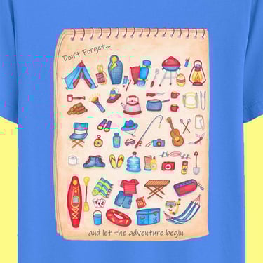 Men's-T-shirts; mens-graphic-tees-with-camping-list-and-blue-colour-t-shirt