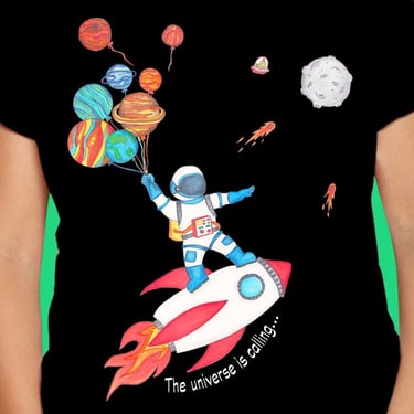 black-cotton-t-shirt-with-space-graphics-for-boyes-gift; boys-t-shirts-with-astronaut-and-planets-on-a-black-tee;