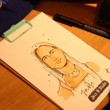 Live-zeichnen buchen Schnellportrait für Firmenveranstaltungen, Fashion und Beauty Events Firmenfeiern zur Kundenbindung