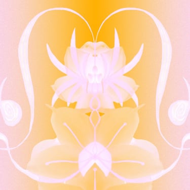 ilustración digital sobre botánica eterea