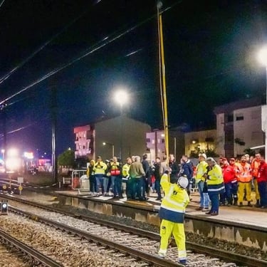 Simulacro acidente ferroviário Pombal
